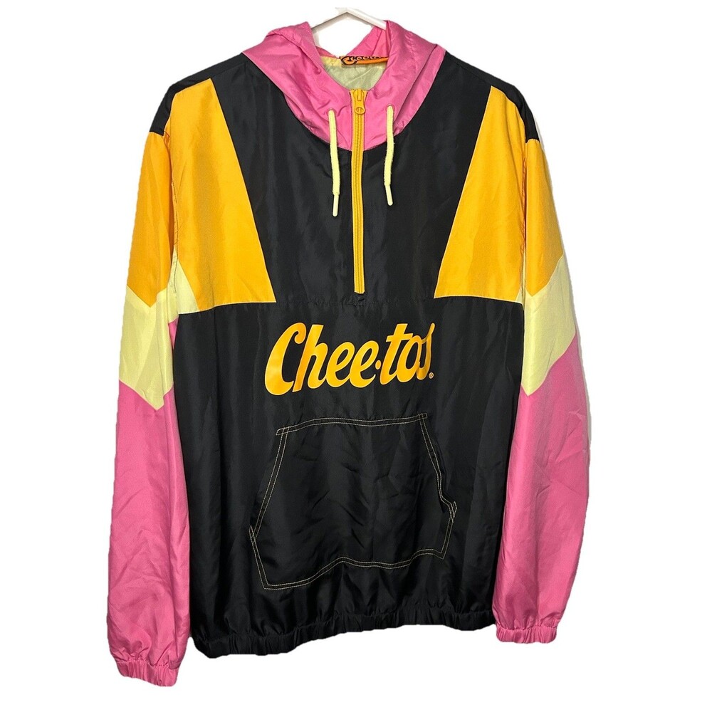 Cheetos Chester Cheetah Basketball Windbreaker Jacket Mens Large Anorak Hoodie L